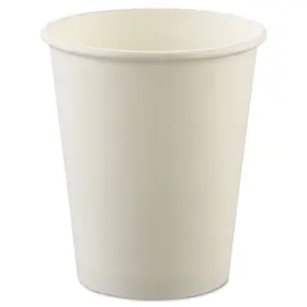 U508-2050 Solo Uncoated Paper Cups Hot Drink 8oz White 1000/carton U508nu