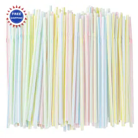 Songnass-200 Songnass 726451721546 Flexible Plastic Straws 200 Pack Bendable Disposable Drinking High -striped Songnass-200 Songnass 726451721546 Flexible Plastic Straws 200 Pack Bendable Disposable Drinking High -striped