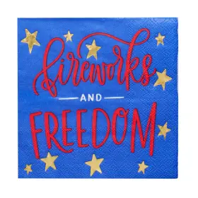 Sophistiplate 840266636236 Fireworks And Freedom Paper Beverage Napkins