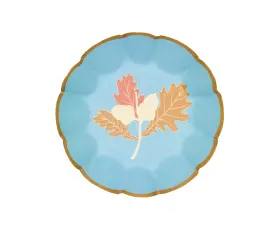 Sophistiplate 840266647409 Gilded Harvest Acorn Leaf Paper Bowls