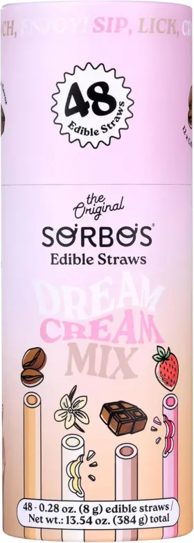 Sorbo Mjv Sl 705353849435 Sorbos Edible Drinking Straws Dream Cream Mix Variety Pack Strawberry Chocol