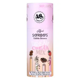 Sorbos 436567430004 Edible Drinking Straws Dream Cream Mix Variety Pack Strawberry Chocolate