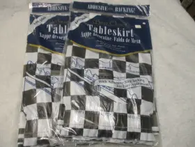 Special Occasion 041624621974 Lot Of 2 Plastic Table Skirt- Adhesive- Strip Backing B