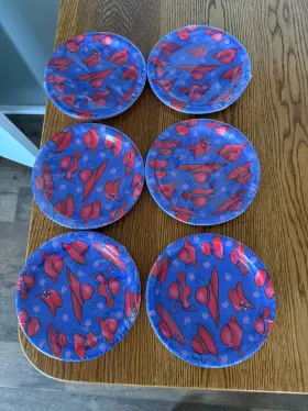 Special Occasions 073525584041 Red And Purple Hat Paper Plates Inch 6 Packages 7 Party Creations
