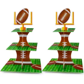 Spfy-001 Spfyunion 2pcs Football Theme Cupcake Stand 3 Tier Field Dessert