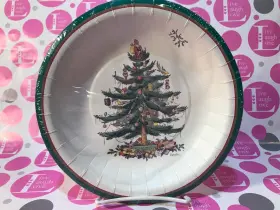 Spode 009292809247 Christmas Tree Inch Sealed 8 Ct Lunch / Dessert Plate 7.87