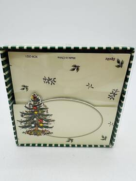 Spode 025096378888 Vintage Box Of 10 Christmas Tree Folded Place Cards Nos