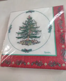 Tw30-14055 Spode Christmas Tree Dinner Napkins 40 X 3 Ply Paper Guest Towels Gibson 15x15