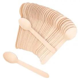 Spoons160-100pcs 684514239165 Disposable Wooden Cutlery Spoons - 100 Pack 6.3inch-100pcs