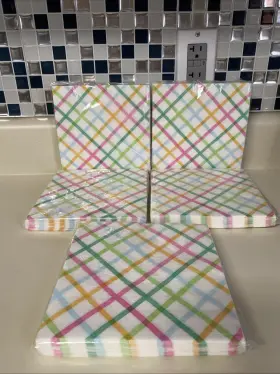Spritz 192937391846 5 Pk 30ct Each Pastel Plaid Easter Spring Birthday Lunch Napkins Party