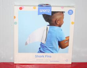 Spritz 198420239992 Shark Party Wearable Fin 16ct New 16 Count Self Adhesive 7x8 9/16 Each
