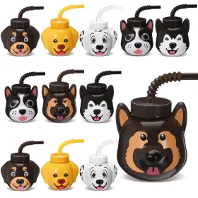 Pr-sratte-3321 Sratte 24 Pcs Pet Dog Party Favor Gift Supplies Cups Straws With Lids 10 Oz