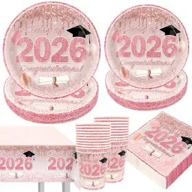Pgp01 Ssailue Decor Pink Graduation Decorations Class Of 2026 Rose Gold