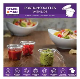 P550-l100 Stack Man 100 Sets - 5.5 Oz. Plastic Clear Portion Cups Snack / Yogurt /parfait/ Puddin
