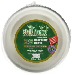 Stalkmarket 184462000010 Sugar Cane Disposable Bowl 11.5oz