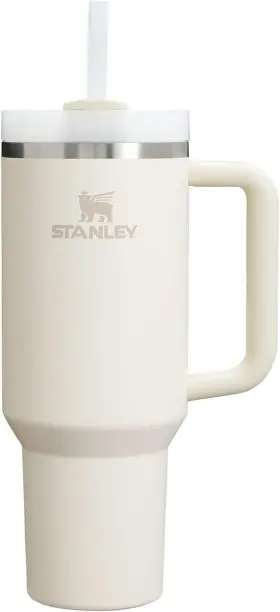 10-10824-518 Stanley Quencher H2.0 Tumbler With Handle And Straw 40 Oz Ounces Cream 2.0