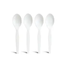 Staples 718103279949 300 Plastic Assorted White Spoons Medium Heavyduty Disposable Bulk By