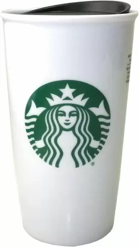 Starbucks 762111167699 Classic White And Green Coffee Traveler Tumbler Double Wall