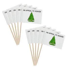 Stidsds 712110451275 100 Pcs An Appeal To Heaven Flag Toothpick Flags Mini Sma
