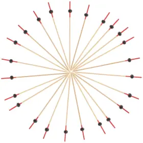 17bx46403h74mw Stobok Disposable Wood Food Picks Long Bamboo Fancy Toothpicks Red Flat Beads Cocktail