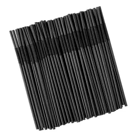 Znq300hs Strendier 300 Pcs Black Flexible Plastic Straws Bpa-free Disposable Bendy 10.2