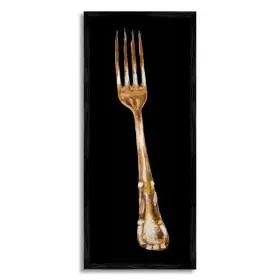 Stupell Industries 197081059598 Kitchen Fork Silverware Cutlery Painting Black Background Design By Adolf Ll