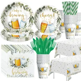 Skt0137 Suhelkit A Baby Is Brewing Shower Decorations Tableware - Brew Inch