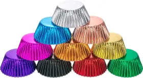 8541883086 Sumind 200 Pieces Foil Cupcake Standard 11.5 Cm X 3 5 Multicolor