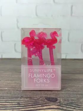 Sunnylife 339296018927 2 X Flamingo Forks Set Of 24 Pink