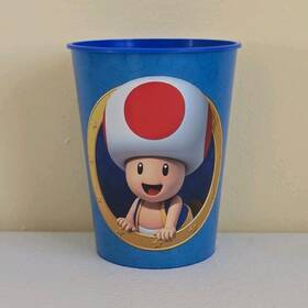 Super Mario 229922 Toad Blue Plastic Party Cup Decorative Video Game Kids