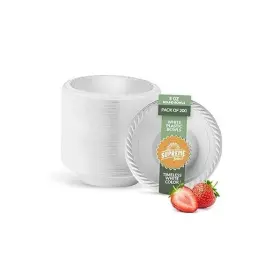 Supreme Brands 850051642168 White Disposable Plastic Bowls Pack Of 200 Microwave Safe 5 Oz 1