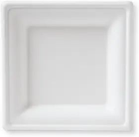 Bp-8s-50ct Susty Party 8-inch Compostable Square Plates 50 Sugarcane Heavy Duty D