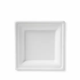 Susty Party Supplies 782195250759 6-inch Compostable Square Plates 50-count Sugarcane Heavy Duty