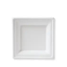 Susty Party Supplies 858798005451 8-inch Compostable Square Plates 50 Sugarcane Heavy Dut