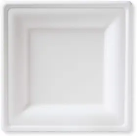 Bp-10s-50ct Susty Party Supplies 10-inch Compostable Square Plates 50-count Sugarcane Heavy Duty For