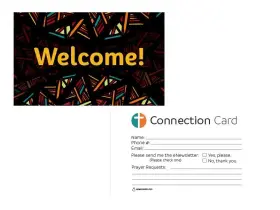 15765x Swanson Christian Products Visitor Card-welcome Multi Color Pattern Pack Of 50