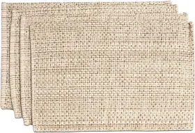 Sweet Home Collection 641427556659 100% Cotton Placemats For Dining Set Of 4 Eggshell