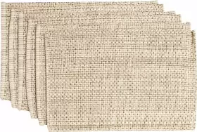 Sweet Home Collection P-mat-050-egg-6pk 100% Cotton Placemats For Dining Set Of 6 Eggshell
