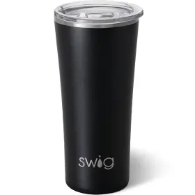 S104-c22-bk Swig Life 22oz Insulated Tumbler Travel Coffee With 22 Ounces Black