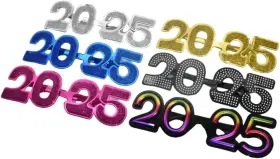 Swyoun 445008467432 2025 Plastic Glasses Happy New Years Eve Graduation Class