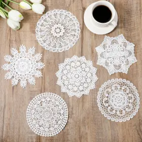 0il2nb7r Synhhergyx 678047 1 Lace Doilies For Tables 6 Pcs Inch Vintage Crochet Inches White