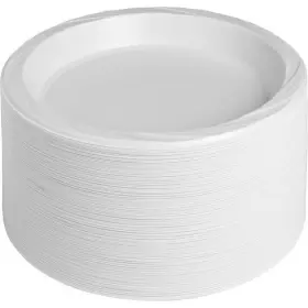 Mic10sys Sysco Reliance 500cs. 10.25 In White Plastic Plates Lightweight Impact Comp