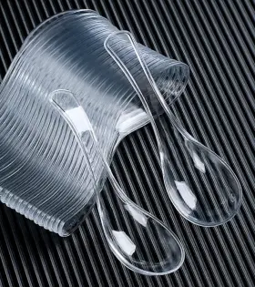 7v-ujkp-qck9 T Legend 50 Pcs Disposable Clear Plastic Asian Soup Spoons - Tasting And Front Dish Spoo