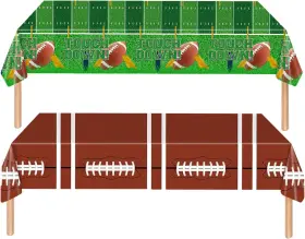 Cloth-003 Table Cloth-022 Football Party Tablecloths 2 Packs 54 Inch X108 Disposable Plastic Covers For