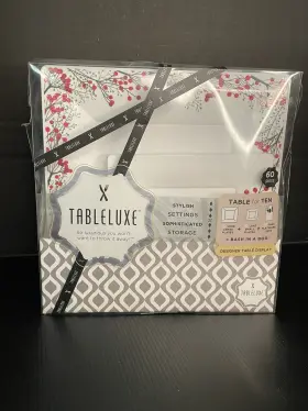 Tableluxe 074506589581 Table For 10 Dinnerware Setting 60 Pieces White And Red Loc Tub L-40