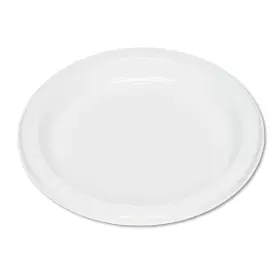 Tbl7644wh Tablemate Plastic Dinnerware Plates 7 Inch Dia White 125/pack 7644wh
