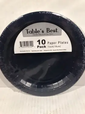 Tables Best 850039903090 10 Pack 7 Inch Dark Blue Paper Plates