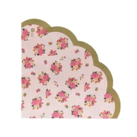 Talking Tables 052714066075 Truly Scrumptious Scalloped Floral Paper Table Napkins For A Tea Party Pink