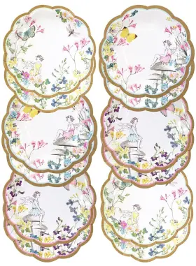 Talking Tables 052714069199 Truly Fairy Paper Plate With Design For A Tea Party Or Birthday Multicolor