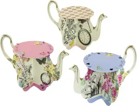Talking Tables 781147298733 Truly Alice Teapot Cupcake Stands For A Tea Party Multicolor
